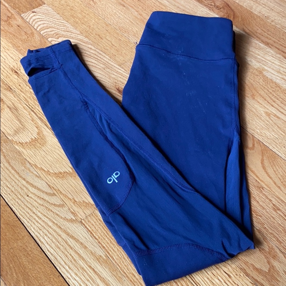 ALO Yoga Blue Leggings High-Performance Stretch